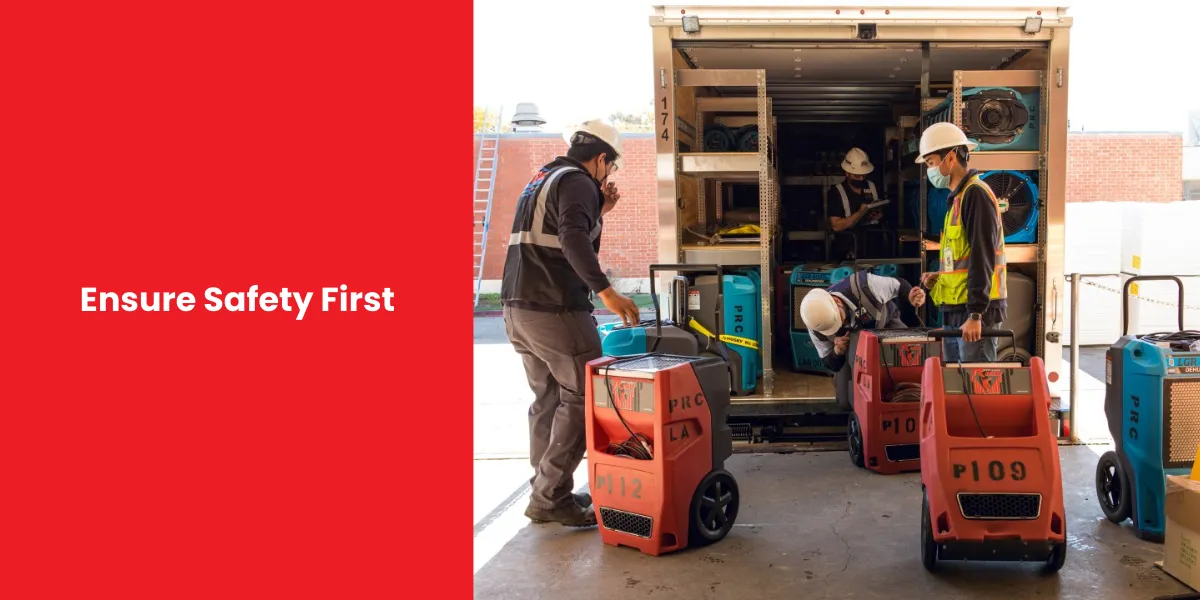 Safety precautions to take before starting water damage cleanup