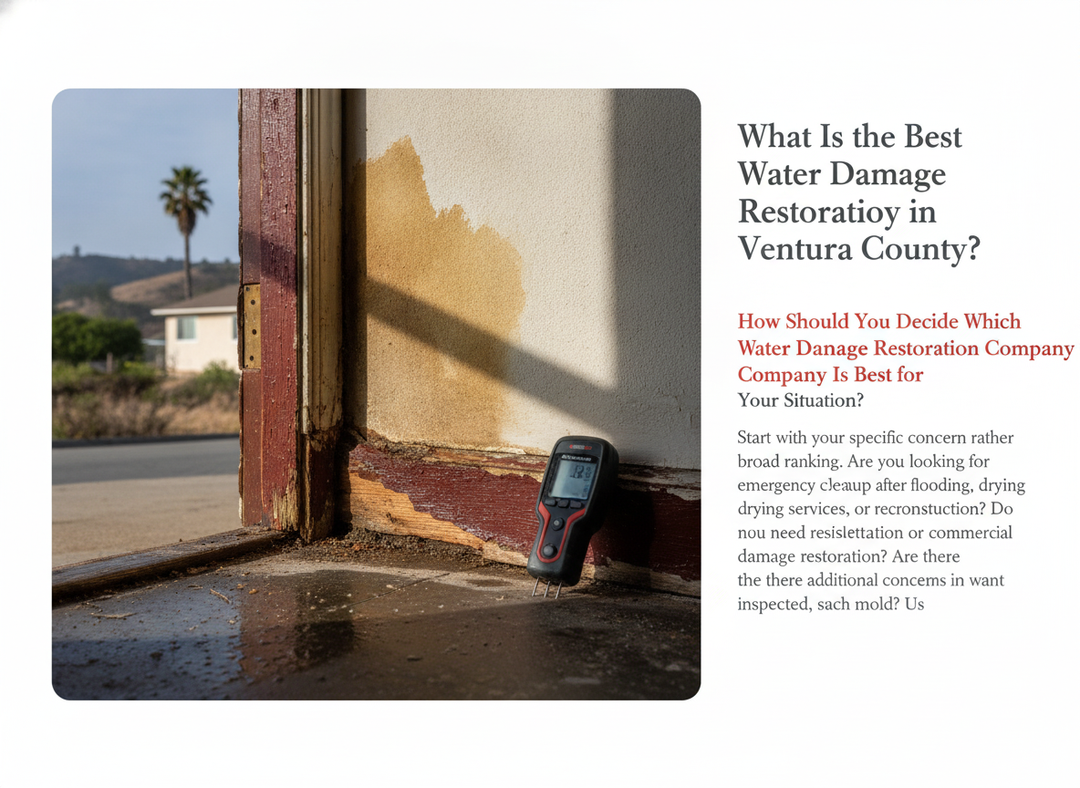 How Should You Decide Which Water Damage Restoration Company Is Best for Your Situation?